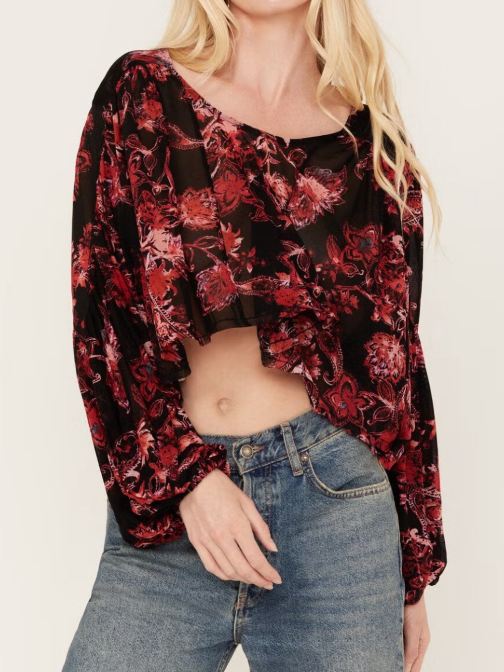 Free People up for anything top